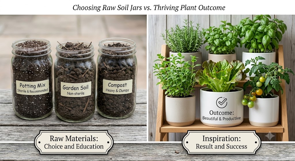 홈디포 가드닝 흙 종류(Potting Mix vs Garden Soil) 비교와 성공적인 발코니 텃밭 결과물