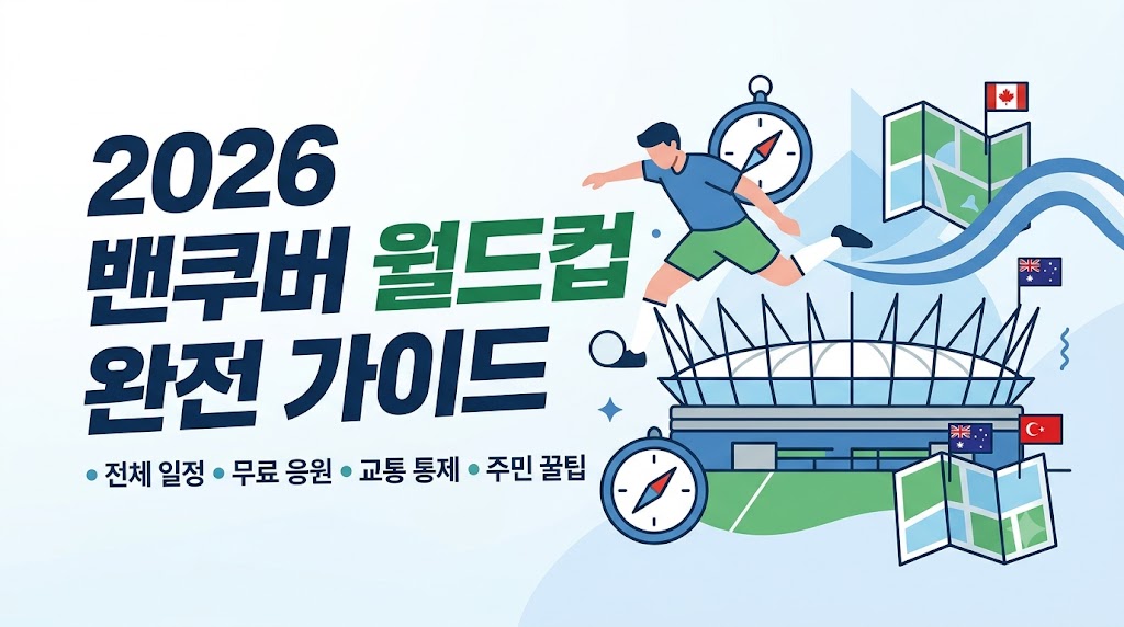 2026 밴쿠버 월드컵 전체 경기 일정 및 무료 거리 응원 장소 안내 메인 이미지